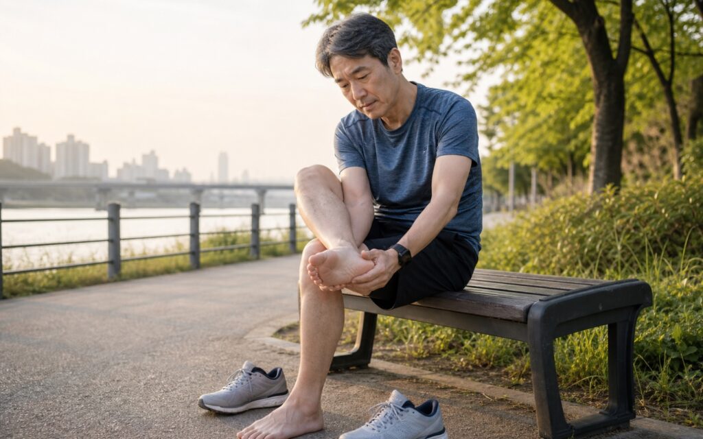 러닝 후 발뒤꿈치 통증, 족저근막염과 피로 구분법