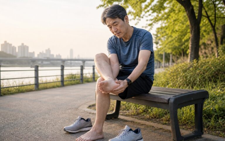 러닝 후 발뒤꿈치 통증, 족저근막염과 피로 구분법